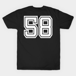 Number 58 for a sports team, group, or community T-Shirt T-Shirt